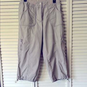 Women’s Gray Cargo cropped Pants Brand Zoey Size 8